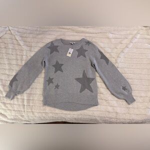 ❤️ Skinnygirl Heather Grey Star Sweater – Women’s Medium (NWT!) ✨